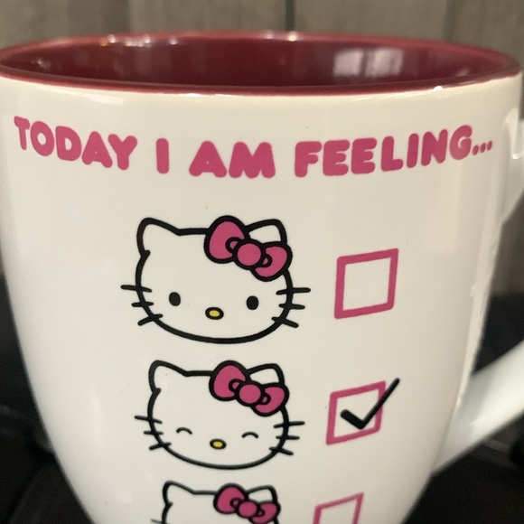 New Hello Kitty Today I Am Feeling Multi Face Ceramic Coffee Mug By Sanrio - Picture 7 of 11